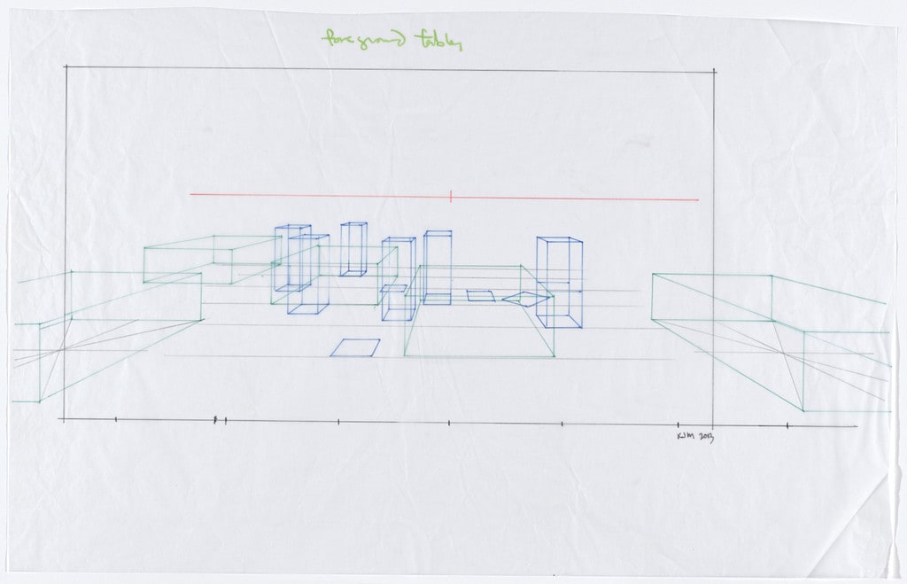 Foreground Tables. Study for Untitled (Club Scene)