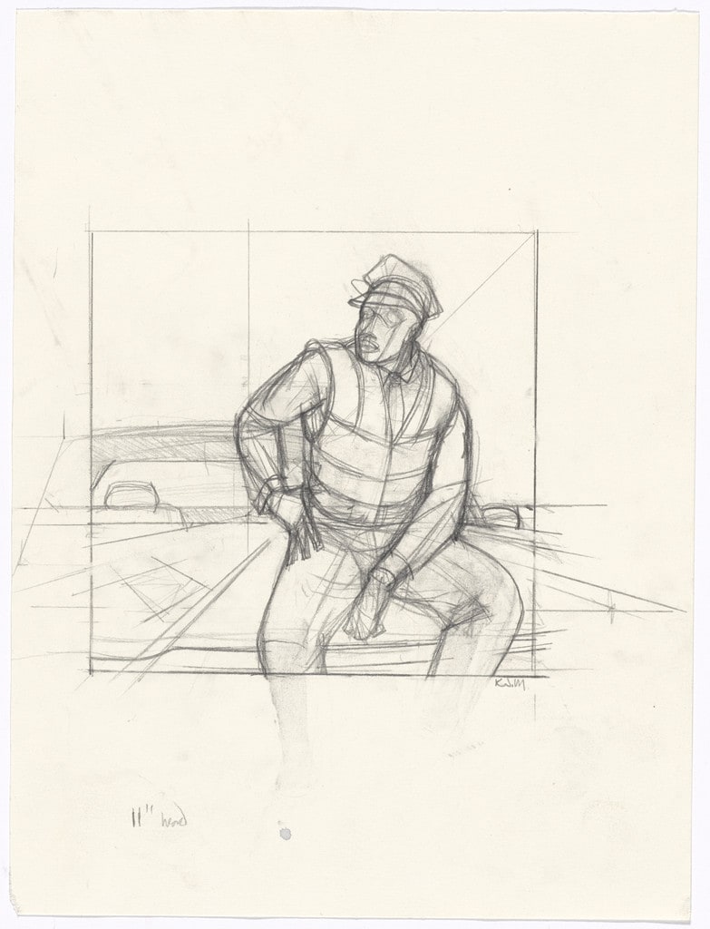 Untitled study for Untitled (policeman)