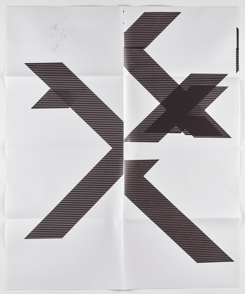 X Poster (Untitled, 2007, Epson UltraChrome inkjet on linen, 84 x 69 inches, WG1210)