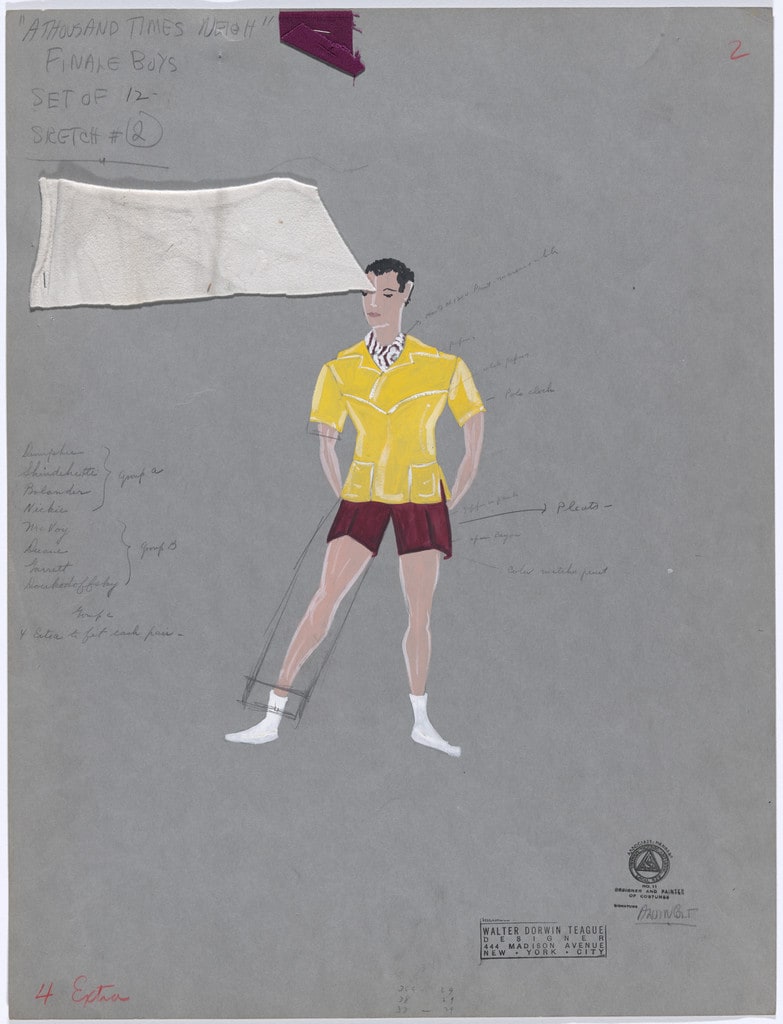 Finale Boys. Costume design for the ballet A Thousand Times Neigh