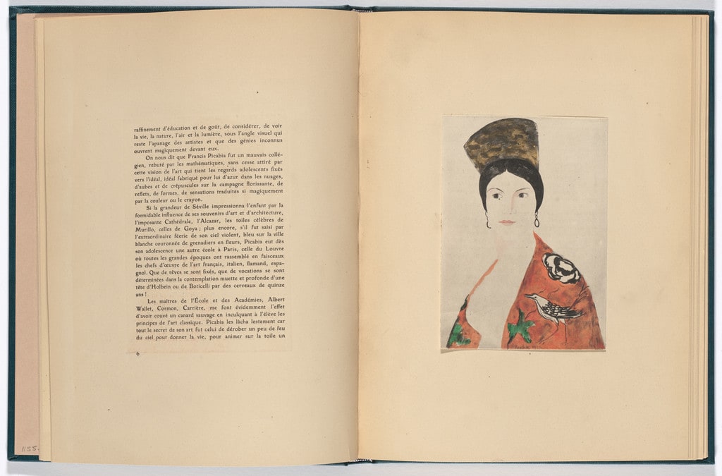 Reproduction of Espagnole (Spanish Woman) (facing page 6) from Monographie Francis Picabia (Francis Picabia Monograph)