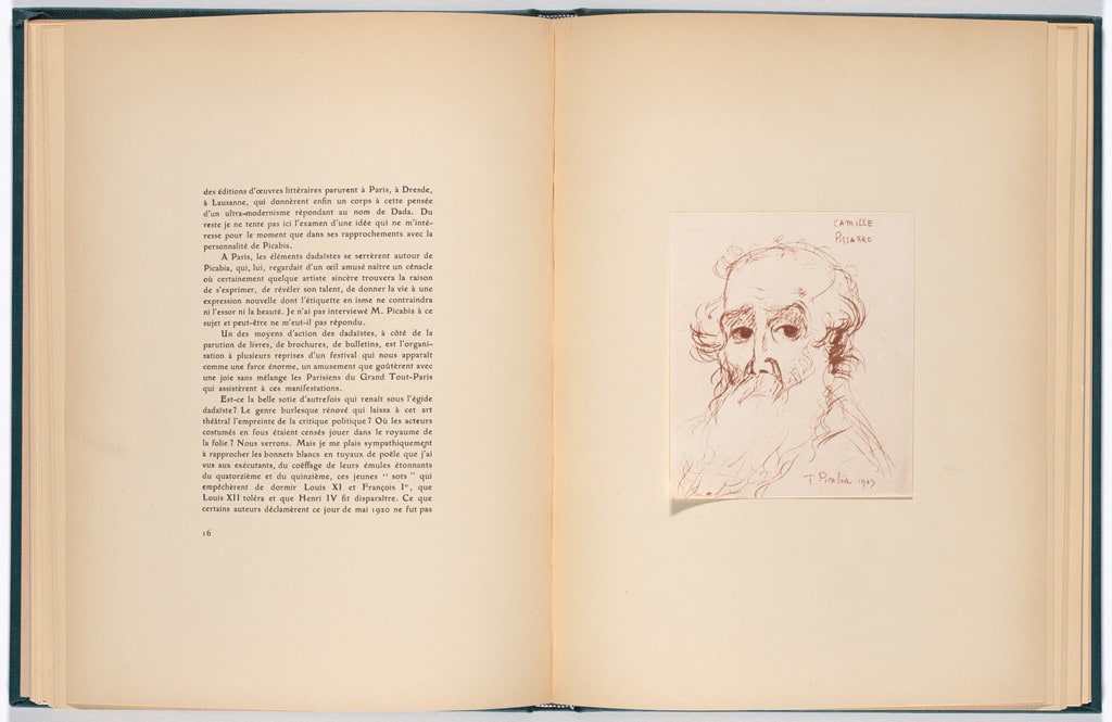 Reproduction of Camille Pissarro (facing page 16) from Monographie Francis Picabia (Francis Picabia Monograph)