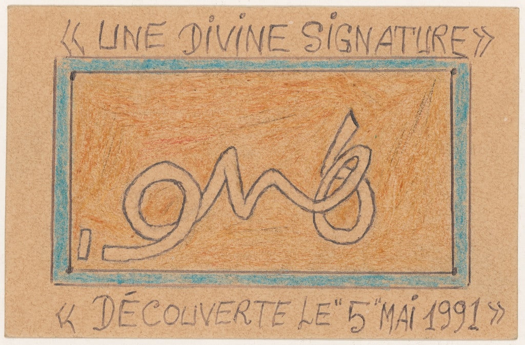 «Une divine signature» «découverte le "5" Mai 1991» from Connaissance du Monde