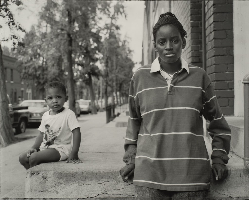 Girl and Boy Sitting on the Stoop, Washington, DC