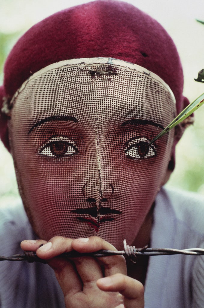 Traditional mask used in the popular insurrection, Monimbo, Nicaragua