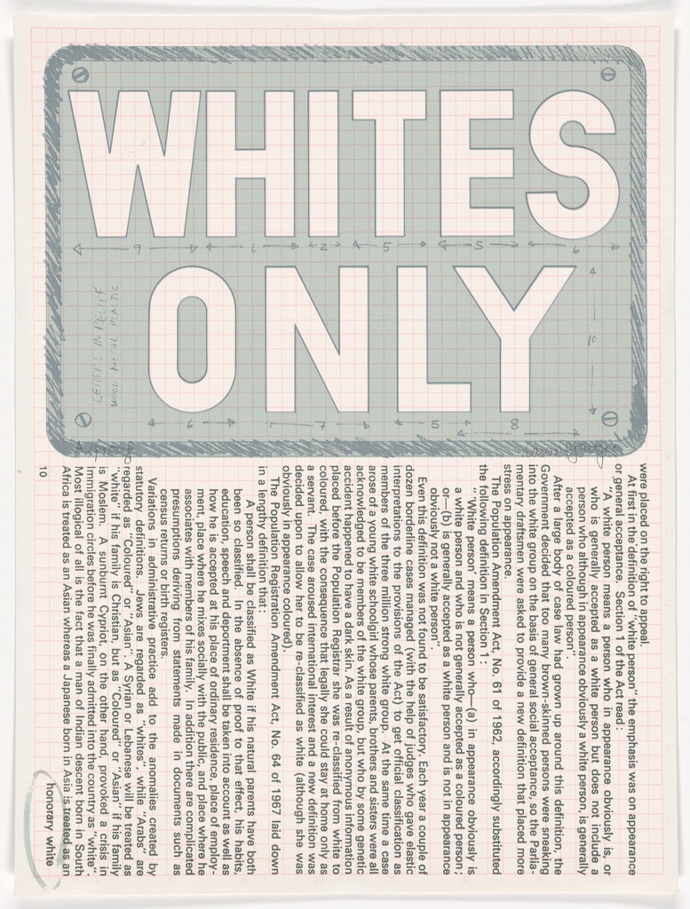 Whites Only from A South African Colouring Book