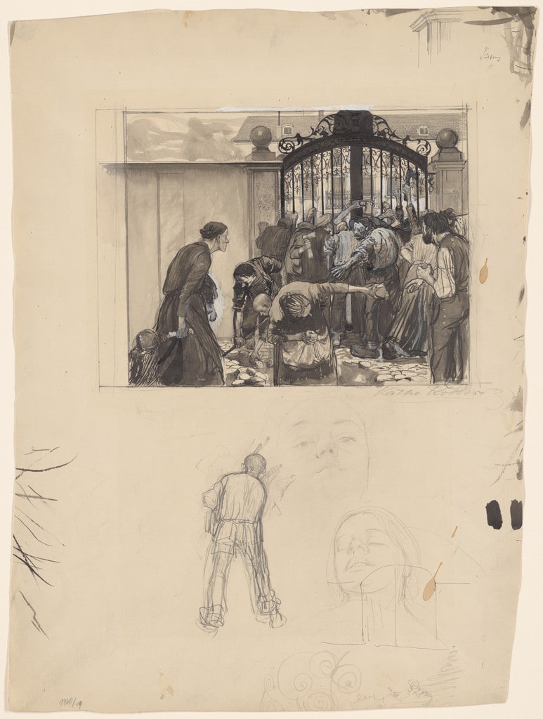 Study for Storming the Gate – Attack (Sturm) plate 5 of A Weavers’ Revolt