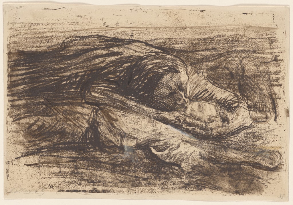 Mother and Dead Son (Mutter und toter Sohn), state II/IV. Rejected version of Battlefield (Schlachtfeld) plate 6 from Peasants’ War