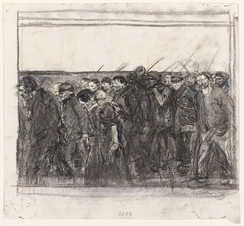 Study for Marching Weavers (Weberzug) plate 4 of A Weavers’ Revolt