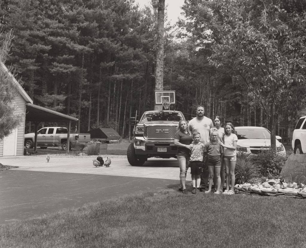 Dan Morgan, UAW Local 1112, Shop Chairman, at home with his wife Tawnya and their children Kyler, Kaelyn, Kamber, and DJ, (25 years in at GM Lordstown Complex, trim shop), Hartford, OH