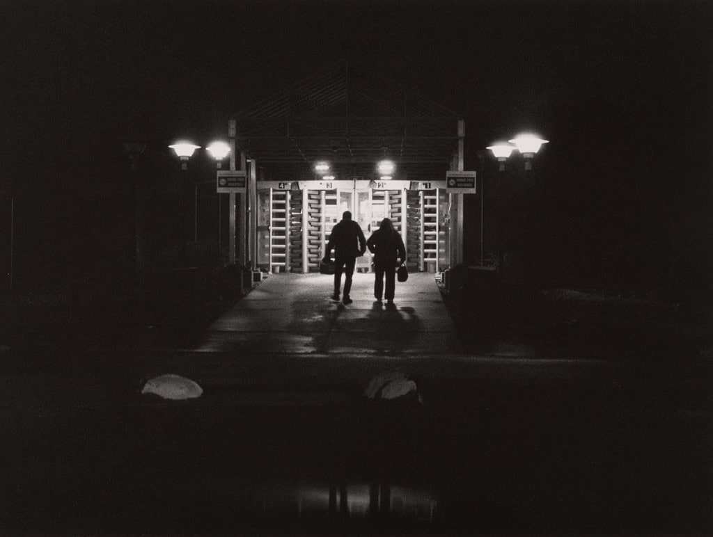 Autoworkers Dale McMinn and Donna Marstellar-Lowe enter the GM Lordstown Complex at 5:30 a.m., Lordstown, OH, 2019