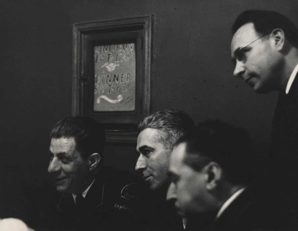 Untitled (four men looking to the left, from series on a labor union)