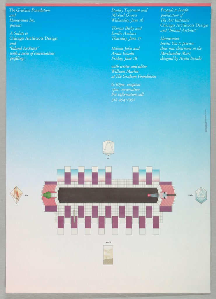 Poster, The Graham Foundation and Hauserman Inc. Present a Salute to Chicago Architects Design and "Inland Architect"