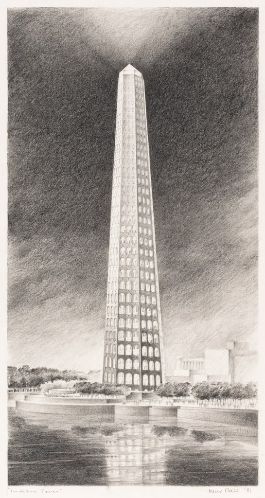 Drawing, Indiana Tower, 1981