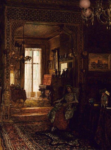 Painting, Interior of Henry de Forest House, 1878