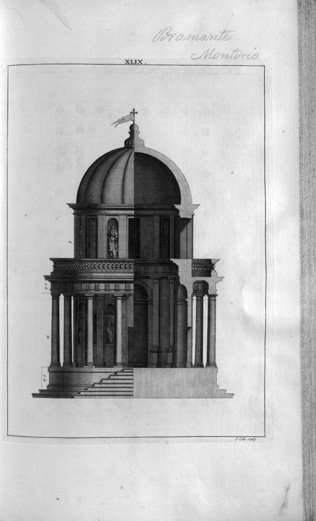 Book Illustration, The Architecture of A. Palladio, The Tempietto, plate XLIX, 1715