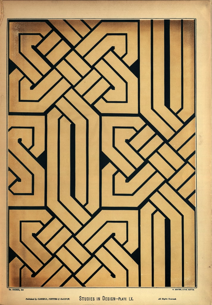 Book Illustration, Studies in Design, Ornament Suited for the Ornamentation of a Passage Ceiling, plate LX, 1876
