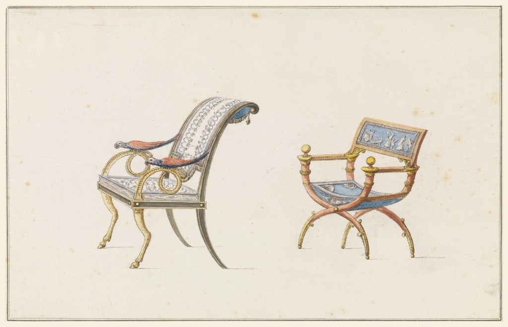Drawing, Design for Two Chairs, 1790
