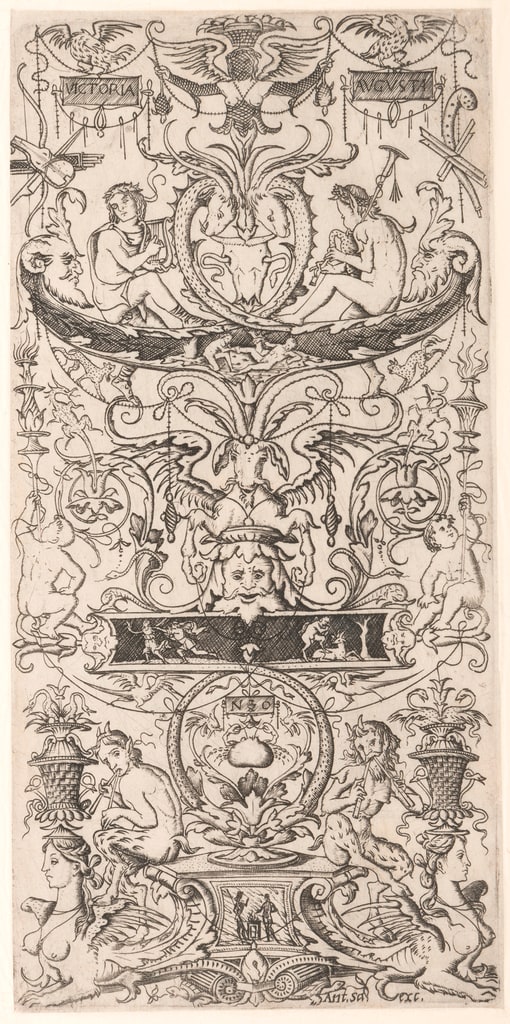 Print, Ornamental Panel Inscribed Victoria Augusta, ca. 1510