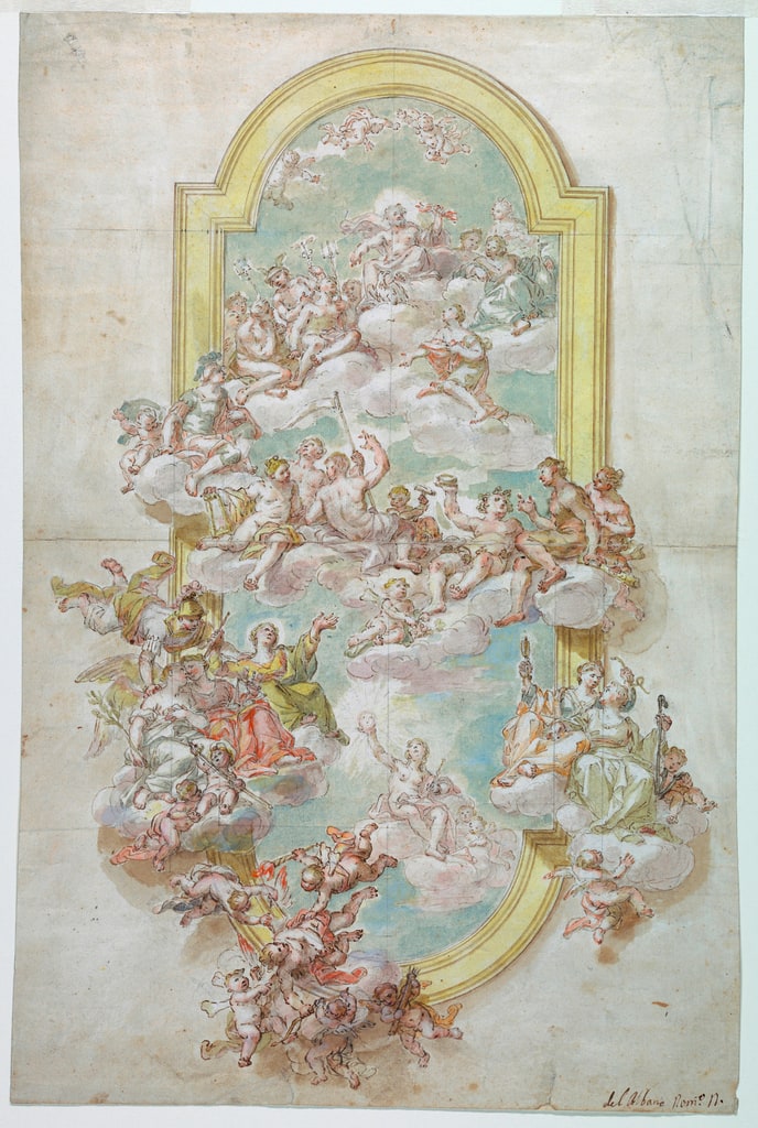Drawing, Ceiling with Jupiter, Jun, 1718–30