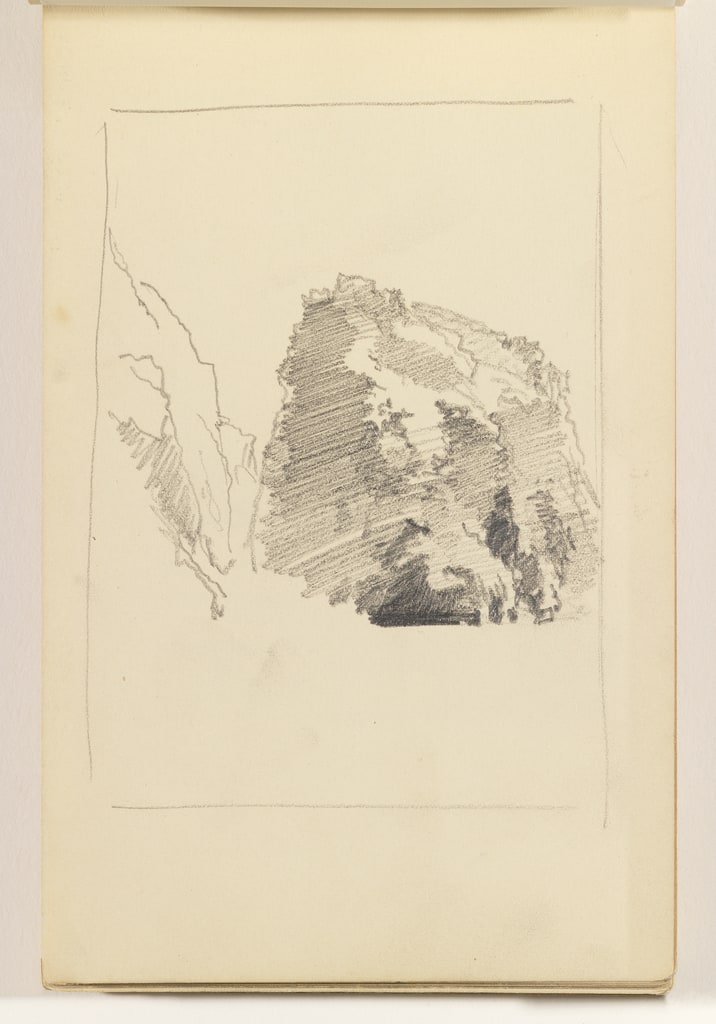 Sketchbook Folio, Unfinished Cliff Study, 1885–90
