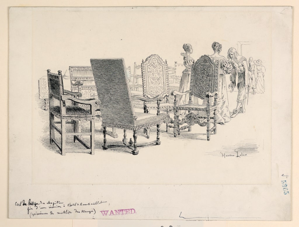Drawing, The End of a Reunion at H, 1890