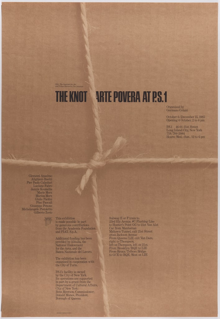Poster, The Knot Exhibition, New York, 1985