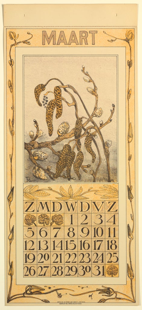 Print, Design for a Calendar (March), 1911