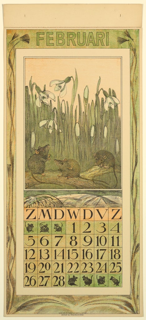 Print, Design for a Calendar (February), 1911