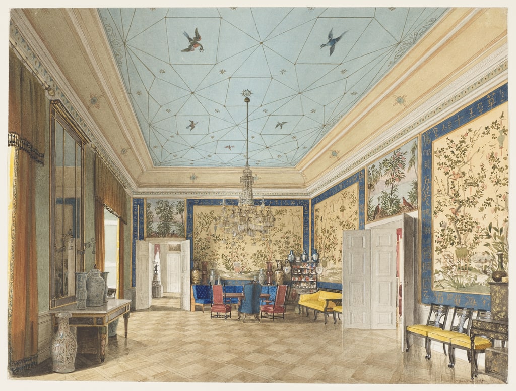 Drawing, The Chinese Room in the Royal Palace, Berlin, 1850