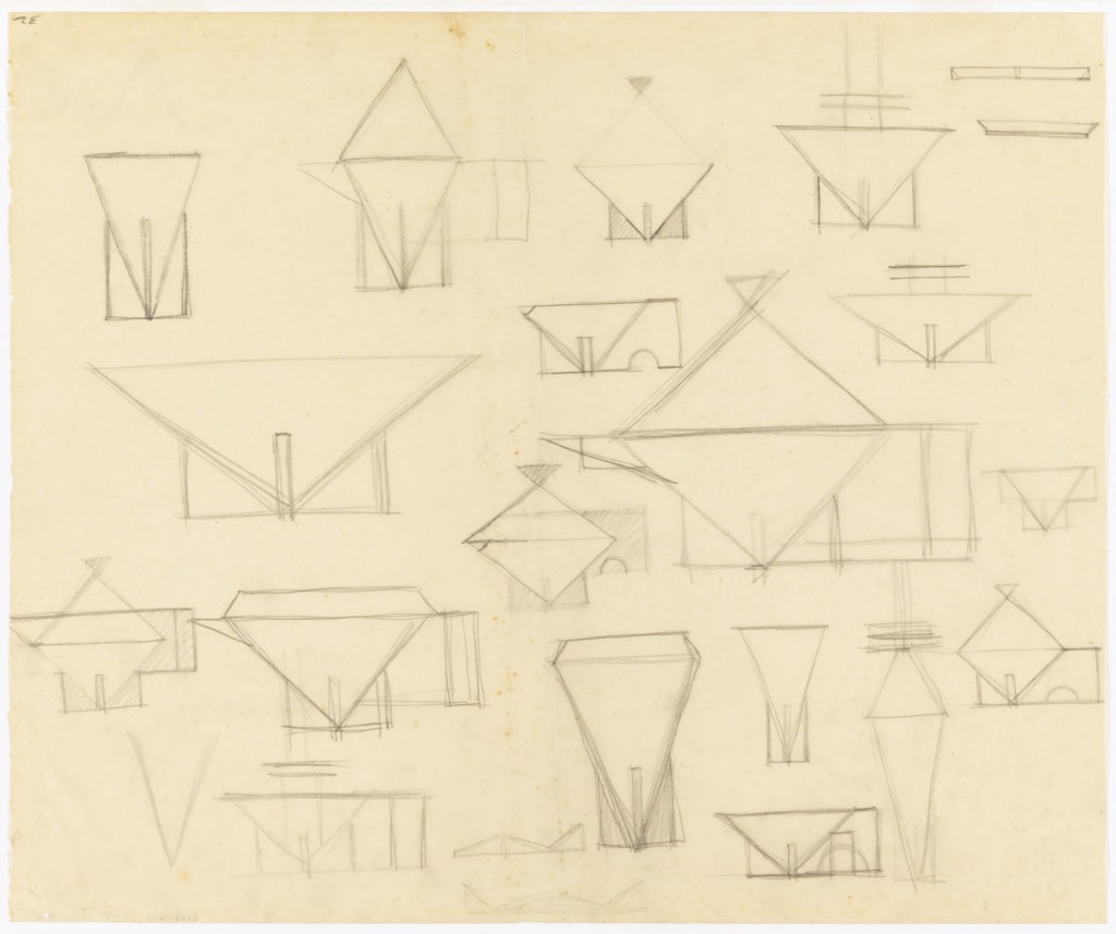 Drawing, Designs for Bowls, Vases, Candlesticks, and Teapots, ca. 1928