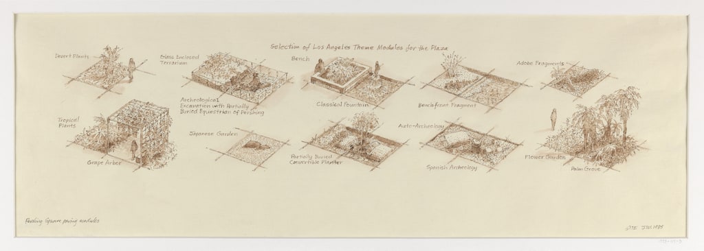Drawing, Proposal for Pershing Squ, 1986
