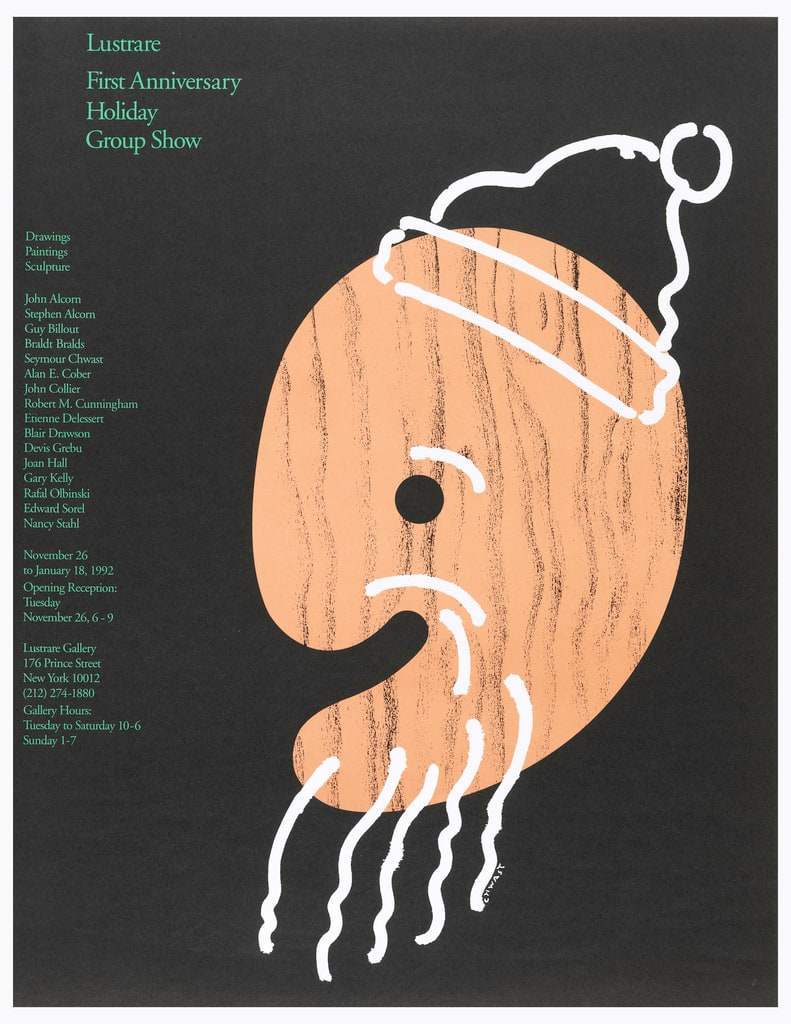 Poster, Lustrare Gallery, First Anniversary Holiday Group Show, 1991