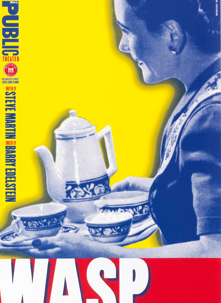 Poster, WASP, Patter for the Floating Lady/The Zig-Zag Woman (a play written by Steve Martin) [Poster for The Public Theater, New York], 1995