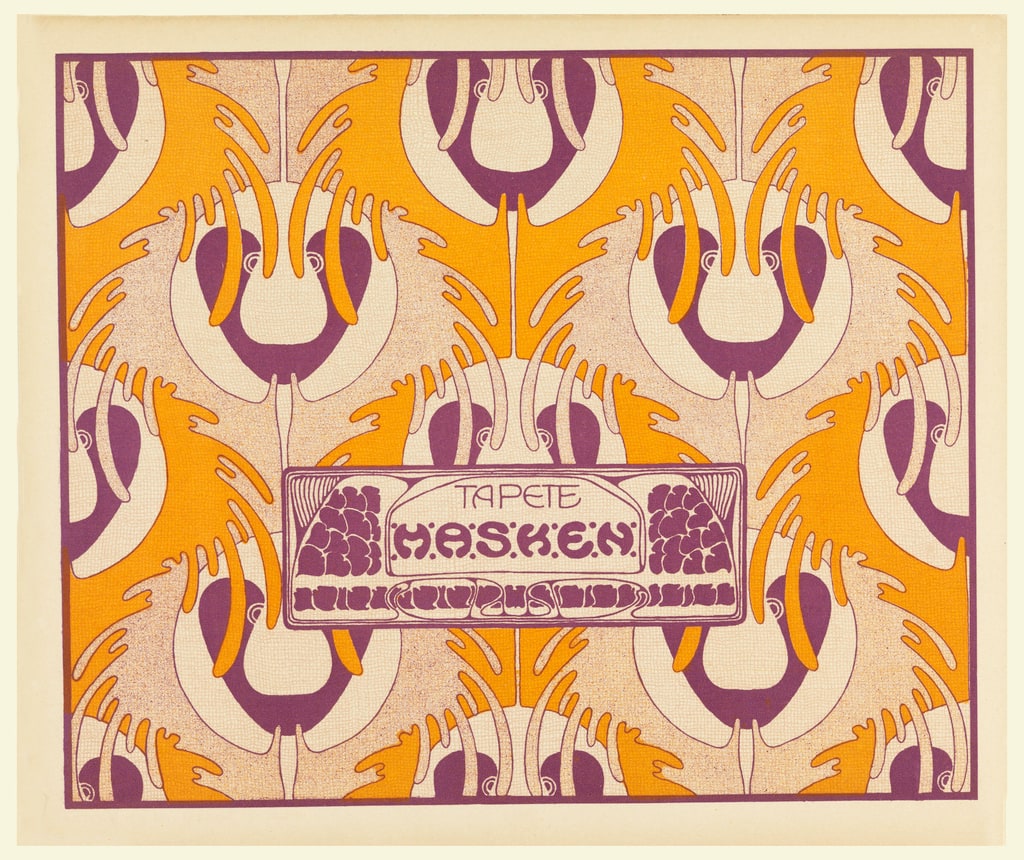 Print, Tapete Masken (Masks Wallpaper), plate 20, in Die Quelle: Flächen Schmuck (The Source: Ornament for Flat Surfaces), 1901