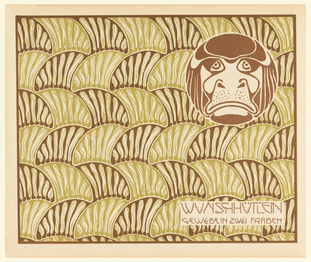 Print, Wunschhutlein Gewebe in Zwei Farben (Little Wishing Hat Woven in Two Colors), plate 14, in Die Quelle: Flächen Schmuck (The Source: Ornament for Flat Surfaces), 1901