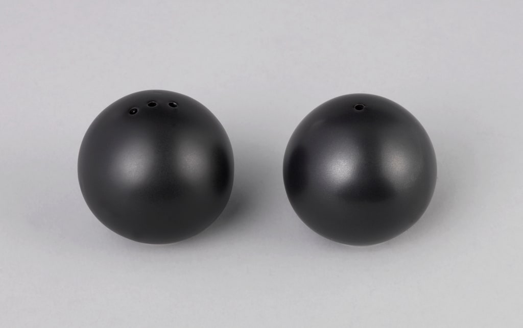 Colorstone, Matte Black Pepper Shaker, 1986