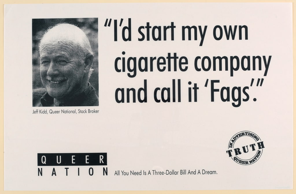Poster, "I'd Start a Cigarette Co, ca. 1991–95