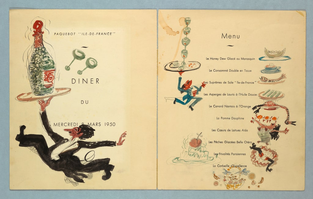 Drawing, Ile-de-France Dinner for, 1950