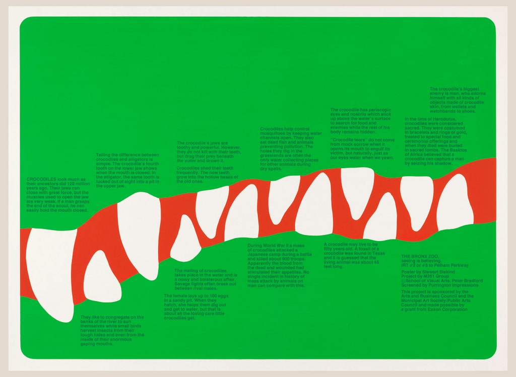 Poster, The Bronx Zoo: Crocodile Teeth, ca. 1975