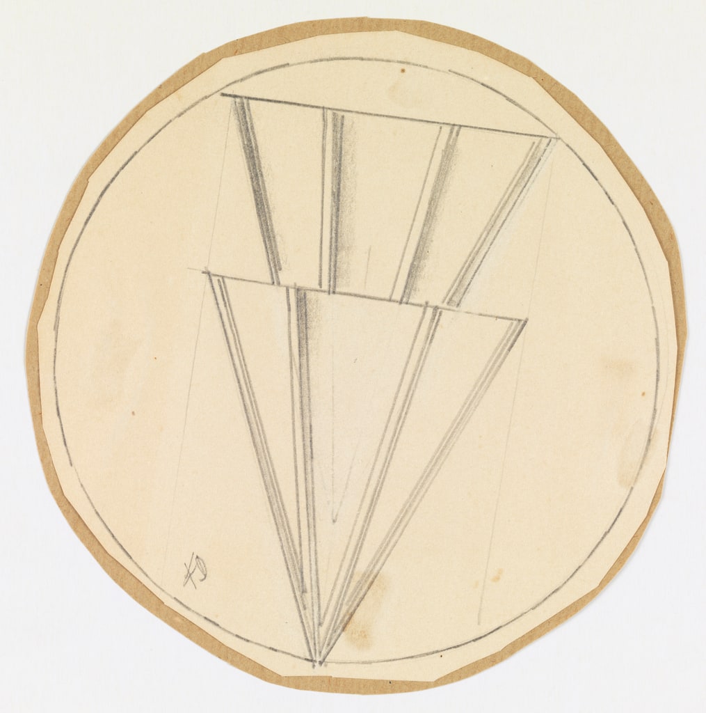 Drawing, Decorative Design with Two Cones, ca. 1924