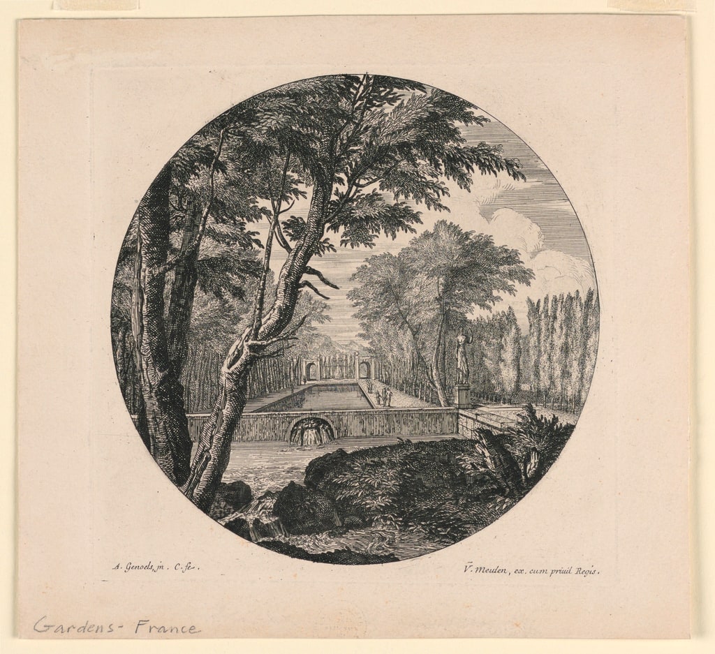 Print, French Gardens, ca. 1680