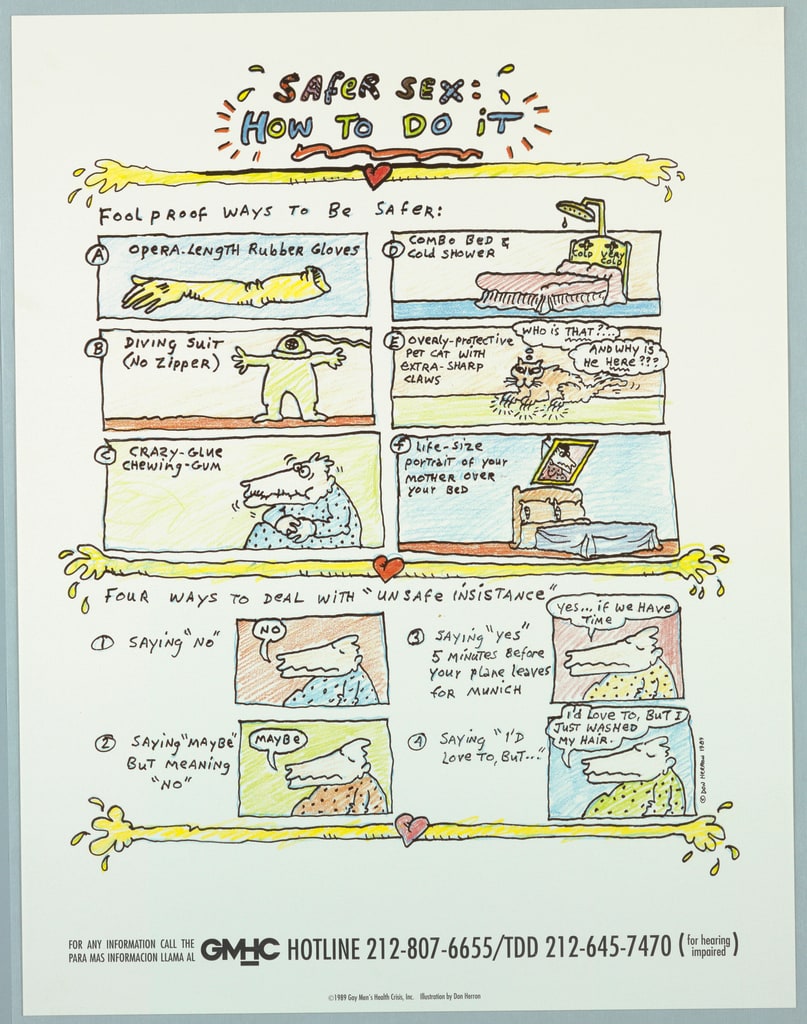 Poster, Safer Sex: How To Do It, 1989