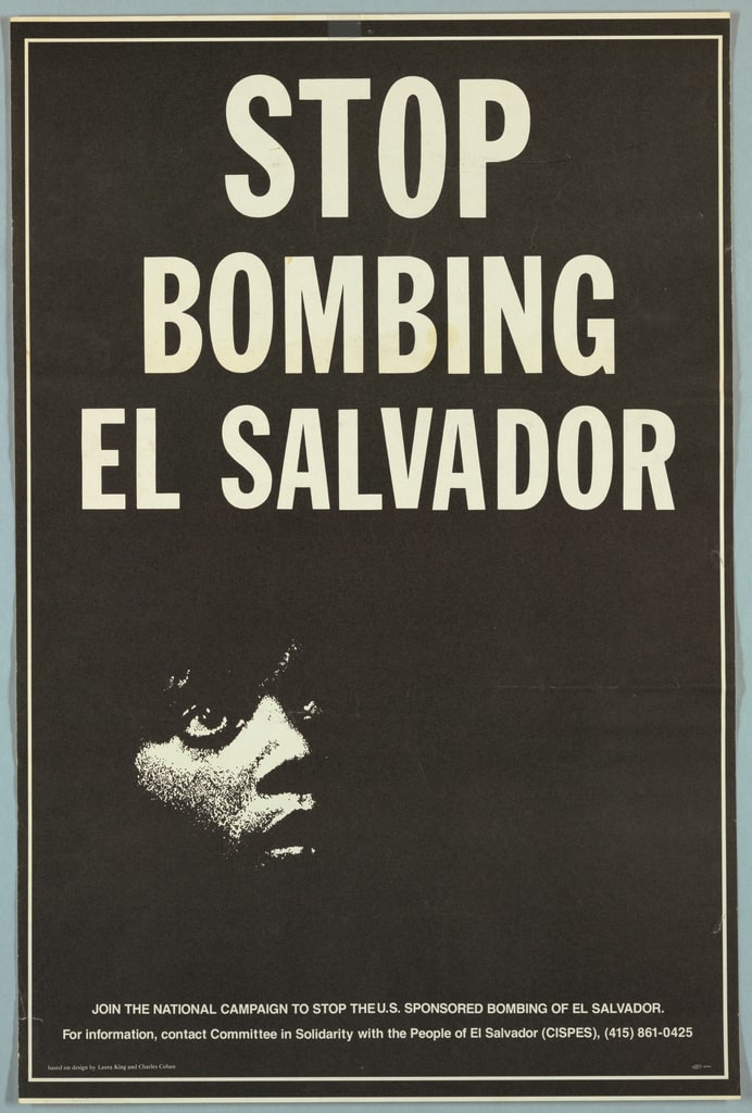Poster, Stomp Bombing El Salvador, ca. 1980