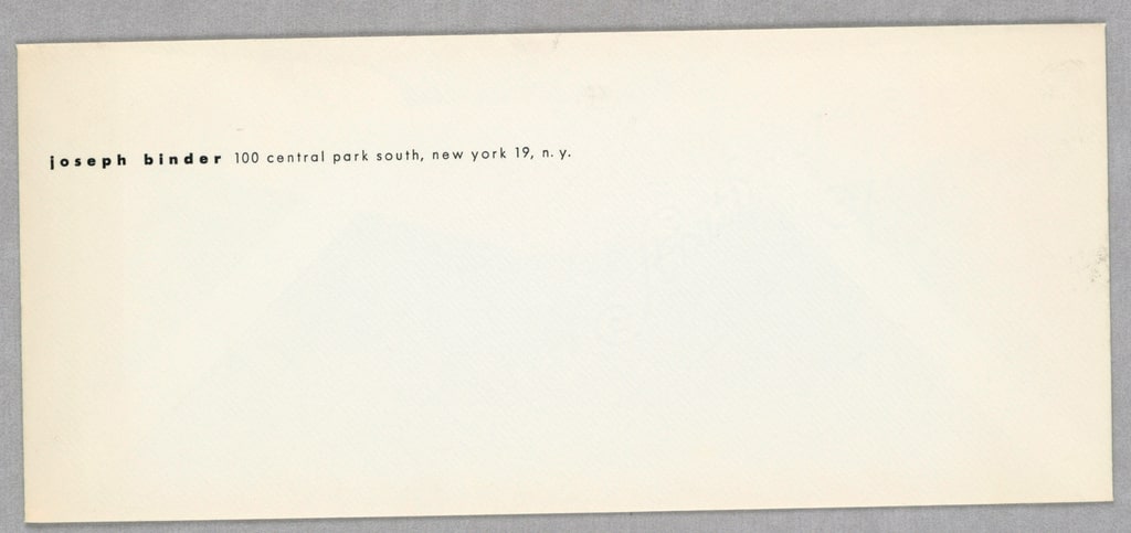 Envelope, Joseph Binder