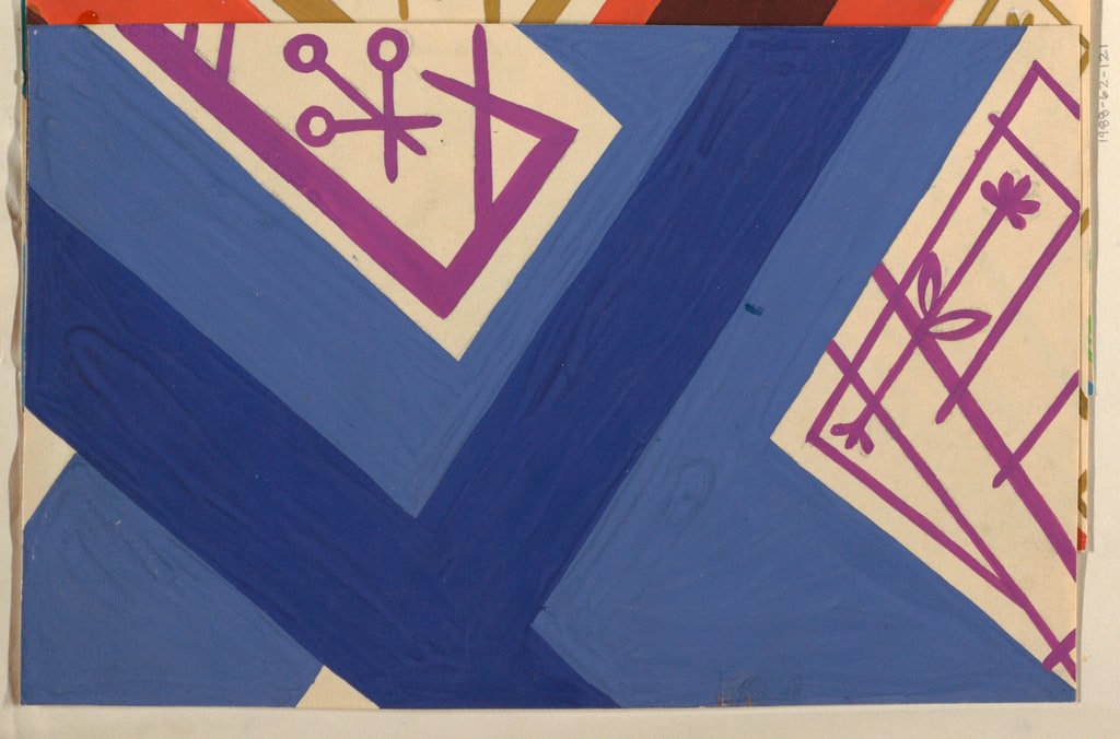 Drawing, Bamby: blue, indigo, purple, 1925