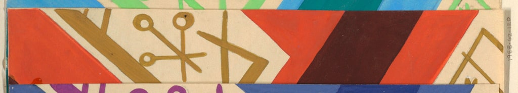 Drawing, Bamby: orange, ochre, brown, 1925