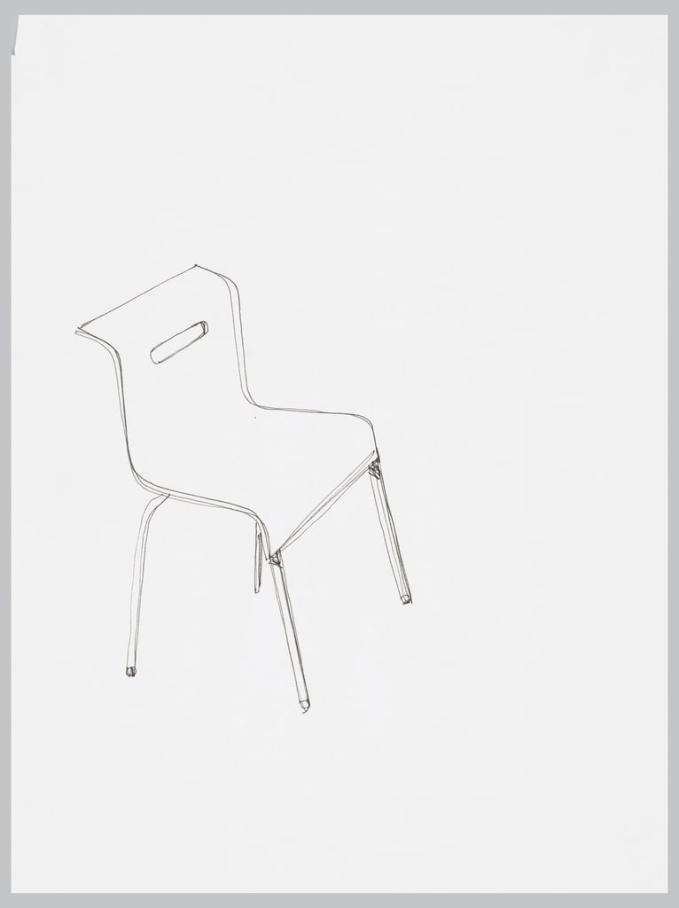 Drawing, Design for Decolar Project Stacking Chair, for IDEE Japan, 1997