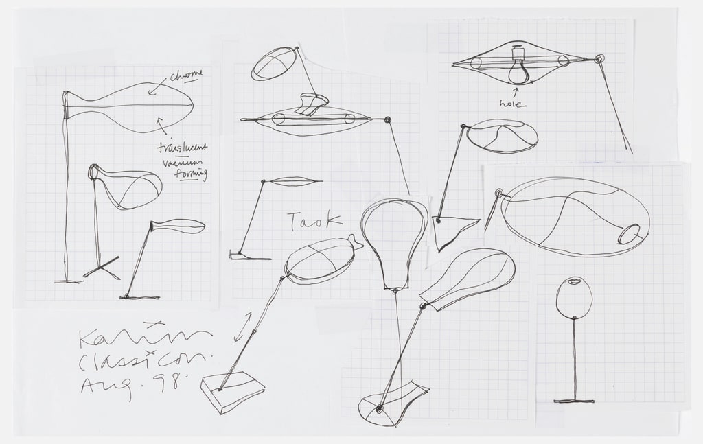 Drawing, Twelve Table Lamp Designs, for Classicon, 1998