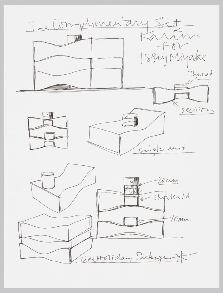 Drawing, Designs for Complimentary Set of Beauty Products, for Issey Miyake, n.d.
